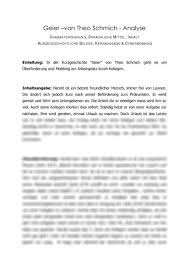 Theo schmich geier interpretation : Analyse Der Kurzgeschichte Geier Von Theo Schmich Charakterisierung Der Person Harold Interpretation