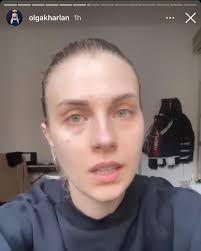 olgakharlan “I didn't sleep I didn't eat, my parents are under ground  protecting themselves” Olga is safe in Italy. She has just went for sport  camp, her whole family is in Ukraine