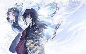 1920x1080 giyuu tomioka from demon slayer : Hd Wallpaper Anime Demon Slayer Kimetsu No Yaiba Giyuu Tomioka Shinobu Kochou Wallpaper Flare