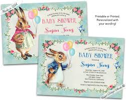 It is a classic fictional story we used to read back then when we were kids. Peter Rabbit Baby Shower Invitations Gender Neutral Digital Or Printed