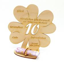 Wie ihr euch einst getraut, ist eure ehe fest gebaut. Zur Holzernen Hochzeit Kleeblatt Grosses Geldgeschenk 16 Cm Geschenk Aus Holz Ebay