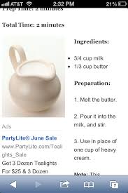 Heavy Cream Substitute Needed This So Many Times Food Lessons Food Substitutions Recipes