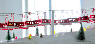 Sie lernen auf dem spielplatz und mithilfe dieses spielgerätes, ängste zu überwinden. Seilbahn Adventskalender Miss Red Fox