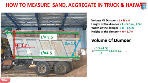 How To Measure Sand Aggregate Truck Vehicle At Site