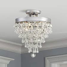 Crystal Teardrop 11 Wide Chrome Ceiling Light 9j435 Lamps Plus