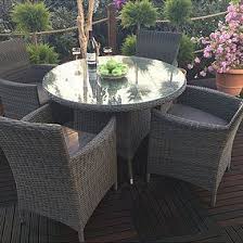 Royal Craft Paris 4 Seater Round Dining Set Wintergarten Garten Winter