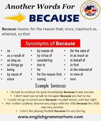 Another Word For Because What Is Another Synonym Word For Because Every Language Spoken Around The World Has Essay Writing Skills Words Learn A New Language