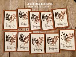 This card features the stampin' up! Handmade Fall Cards Featuring The Pretty Leaves Die Set Jill S Card Creations