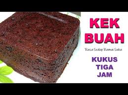 Saya pernah membuat kek buah kukus di sini tapi saya rasa ianya terlalu lembab dan agak manis. Kek Buah Kukus Tiga Jam Rasa Sedap Ramai Suka Youtube