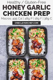 Baked Honey Garlic Chicken Thighs One Clever Chef Recipe Easy Healthy Meal Prep Lunch Recipes Healthy Healthy Chicken Meal Prep