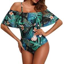 Livraison gratuite dès 39€ retours gratuits plus de 500 nouveautés chaque jour découvrez notre collection de maillots de bain tropical pour femme. Maillot De Bain Femme 1 Piece Sexy Monokini Amincissant Grande Taille A Encolure Bardot Volant Epaules Denudees Style Tropical Vert Vert Achat Vente Maillot De Bain Soldes Sur Cdiscount