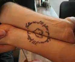 Getting matching tattoos with your partner is a great commitment and if you have found your soulmate, a matching tattoo is a perfect symbol for your unwavering love. Love Conquers All Tattoo