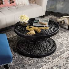 24.43 kb, 355 x 221. Safavieh Grimson Large Bowed Black Wicker Coffee Table 31 5 In Diameter Wik6507a Rona