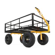 I use my hand truck and 4 wheel furniture dollies and my big trailer all the time. Home Gorilla Carts
