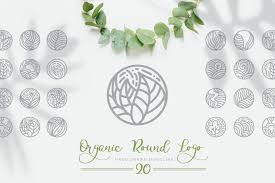 Download Organic Round Logo In Logo Templates On Yellow Images Creative Store PSD Mockup Templates