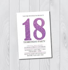 Printable 18th Birthday Card Template 18th Birthday Invitation Printable Purple White Birthday Invitation E Card Template Birthda Printable Birthday Invitations Birthday Invitations 18th Birthday