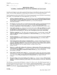 Dsm Iii R Axis V Global Assessment Of Functioning