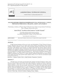 Mulai dari dataran rendah hingga dataran tinggi. Pdf Analisis Kinerja Produksi Keripik Kentang Studi Kasus Taman Teknologi Pertanian Cikajang Garut Jawa Barat