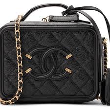 Hello everyone, i want to share with you my 1st impressions on this 20s chanel vanity case (beige/black.) Chanel Bags Caviar Quilted Small Cc Filigree Vanity Case Black Poshmark