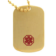 Enjoy complimentary shipping with each online purchase. Stainless Steel Medical Id Dog Tag Pendant Necklace Gold P