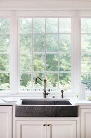 shallow hammered metal apron sink