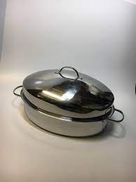 Huge Roaster Stainless Steel Heavy Duty Roasting Pan 18 8 Oval 22lb Turkey Roaster Stainless Steel Stainless