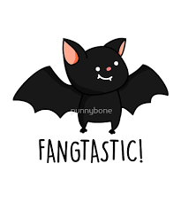 top 30 really funny cat puns for every occasion. Fangtastic Halloween Pun Sticker By Punnybone Halloween Puns Cute Jokes Cute Drawings