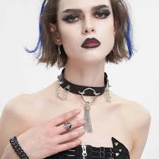Disturbia Edwina Cross Choker Necklace