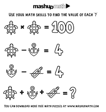 This app is aimed at young kids who are just beginning to learn math. Free Math Coloring Worksheets For 3rd And 4th Grade Mashup Math