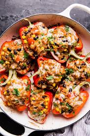 Vegetarian Stuffed Peppers The Modern Proper Recipe Tasty Vegetarian Recipes Vegetarian Stuffed Peppers Vegetarian Recipes Dinner