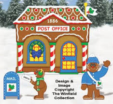 Gingerbread Gingerbread Post Office Pattern Office Christmas Decorations Christmas Yard Decorations Christmas Yard Art