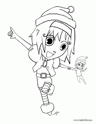 Elf on the shelf in jersey. Elf Anime Christmas Girl Coloring Pages Novocom Top