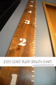 With numbers in place, draw out your tree design. Diy Giant Ruler Growth Chart