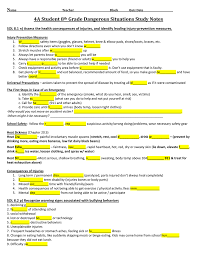 What care is available in treating eating disorders? 4a Student 8 Grade Dangerous Situations Study Notes N
