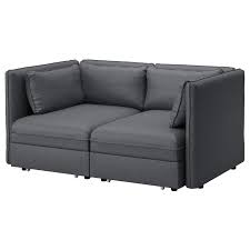 Https Www Ikea Com No No P Vallentuna 2 Seters Modulsofa Med 2 Senger Hillared Mork Gra S19277079 Ikea Love Seat Seng Ikea