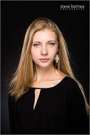 04 Blonde Model Black Background Senior Studio Portraits Senior Girl Poses Studio Portraits