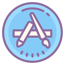 Itunes store app aesthetic icon. Apple App Store Icon This Is A Circle With Several Symbols On The Inside The Symbols Include A Pencil A Paint Brush And App Store Icon Iphone Icon App Icon