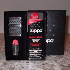 Pink Swavorski Crystal Bling Zippo Lighter Gift Set 6 Flints 4 Oz Fluid Nib