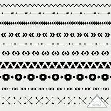 Tribal Borders Geometric Borders 12 Inch Border Black Borders Tribal Patterns Png Files Small Commercial Use Digital Scrapbooking Tribal Patterns Borders Digital Scrapbooking