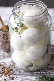 Gone was the chalky, fatty taste, and hello to a piquant blend of mustard, onions, and pickle. Easy Pickled Eggs No Canning Required Spend With Pennies