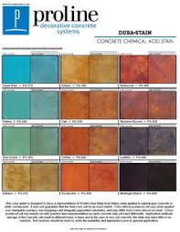 acid stain color charts