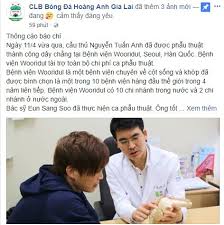 Tiền vệ này dường như đã gặp chấn thương sau những tình huống phạm lỗi nguy lương xuân trường được đưa vào thay vị trí của tuấn anh. Tuáº¥n Anh Pháº«u Thuáº­t Thanh Cong Cháº¥n ThÆ°Æ¡ng Day Cháº±ng Ä'áº§u Gá»'i Vtv Vn