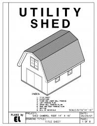 All plans include several views and a complete materials list. 14 X 18 Gambrel Roof Barn Shed Building Plans Blueprints Do It Yourself Diy