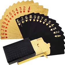 Check spelling or type a new query. Amazon Com 2 Decks Playing Card Waterproof Poker Cards Plastic Pet Poker Card Novelty Poker Game Tools For Family Game Party Black And Gold Toys Games