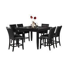 Black bar height table and chairs. 7 Pc Square Counter Height Stool Set In Black Walmart Com Walmart Com