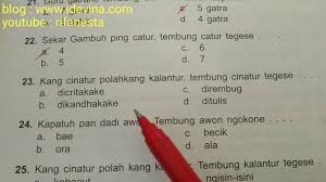 Check spelling or type a new query. Pembahasan Remen Basa Jawi Kelas 4 Uji Kompetensi Semester 2 A Nomor 21 25 Youtube