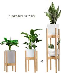De igual modo que un jardinero se vale de las formas y colores de las diferentes especies para crear un ambiente o un motivo decorativo en el jardín, puedes «decorar» tu casa con plantas de interior de forma. Amazon Com Becko 2 Soportes Para Plantas De Interior Soporte Para Macetas De 2 Niveles De Altura Para Decoracion Del Hogar Macetas En Varios Tamanos Con Ancho Ajustable De 8 A 12 Pulgadas
