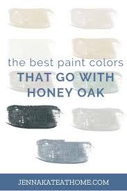 To make your kitchen look bigger, match your honey oak cabinets with the same color, or similar color, flooring. Paint Colors That Go Best With Honey Oak Jenna Kate At Home