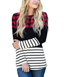 Black And White Striped Tunic Tops Crazy About This Plaid And Black And White Stripe Tunic Perfect For Fall And It S Less Than 15 Striped Long Sleeve Plaid Fashion Fashion