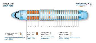 Aeroflot Russian Airlines Airbus A320 Aircraft Seating